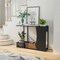 Console Table Entryway Table with 2 Planter Holders MDF Metal White and Black